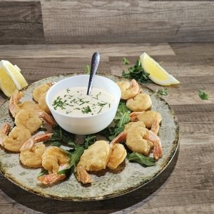 CREVETI PANE CU SOS AIOLI 1